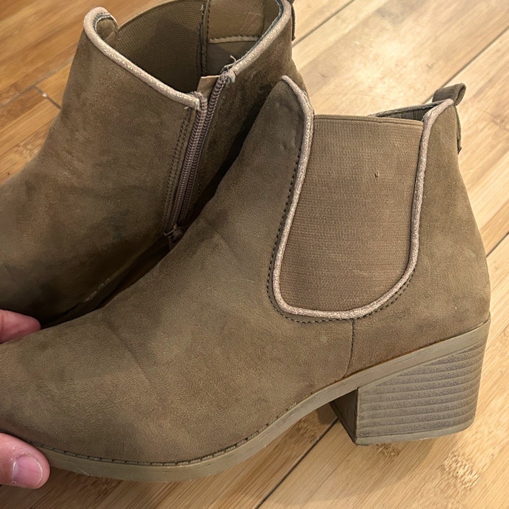 BROWN Suede ankle boots